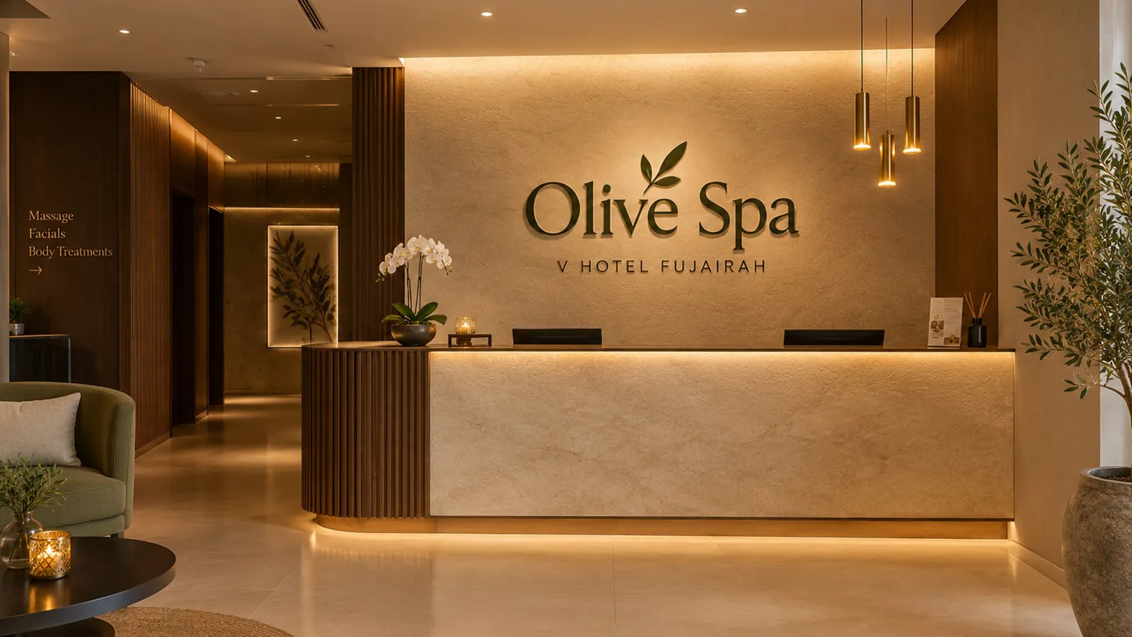 A single treatment room at Olive Spa, prepared fresh for every guest